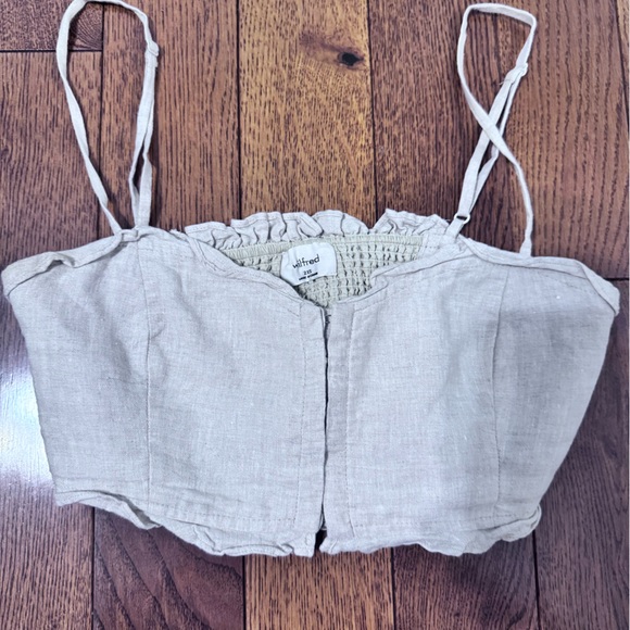 Wilfred Neutral Linen Maxi Skirt and Matching Top in Light Beige - Picture 3 of 3